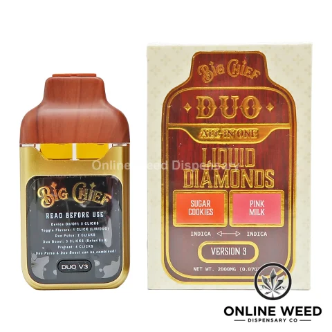 Big Chief Duo 2g All-In-One Disposable Vape – Sugar Cookies + Pink Milk